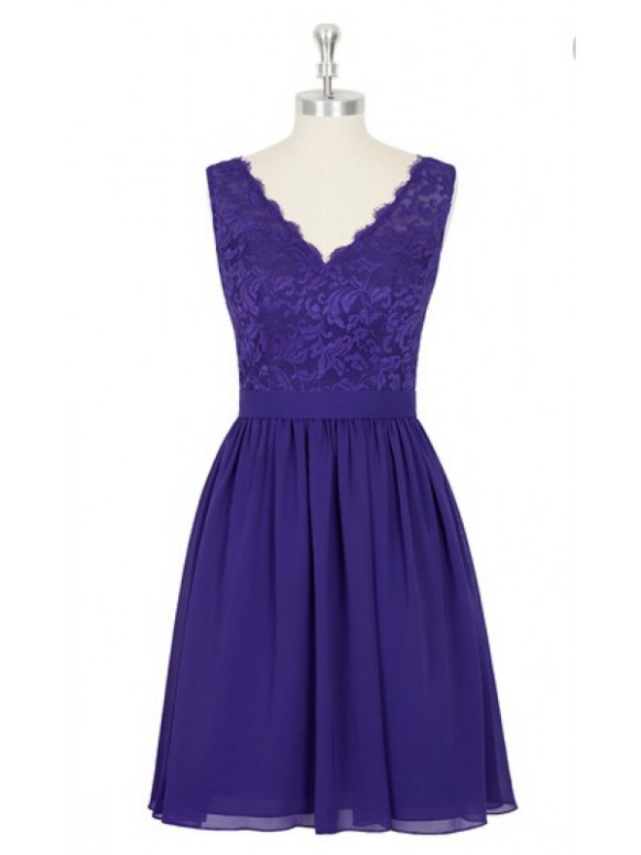 Short Lace Homecoming Dress Outlet, Sleeveless V-neck Short/mini Lace Zipper Dresses