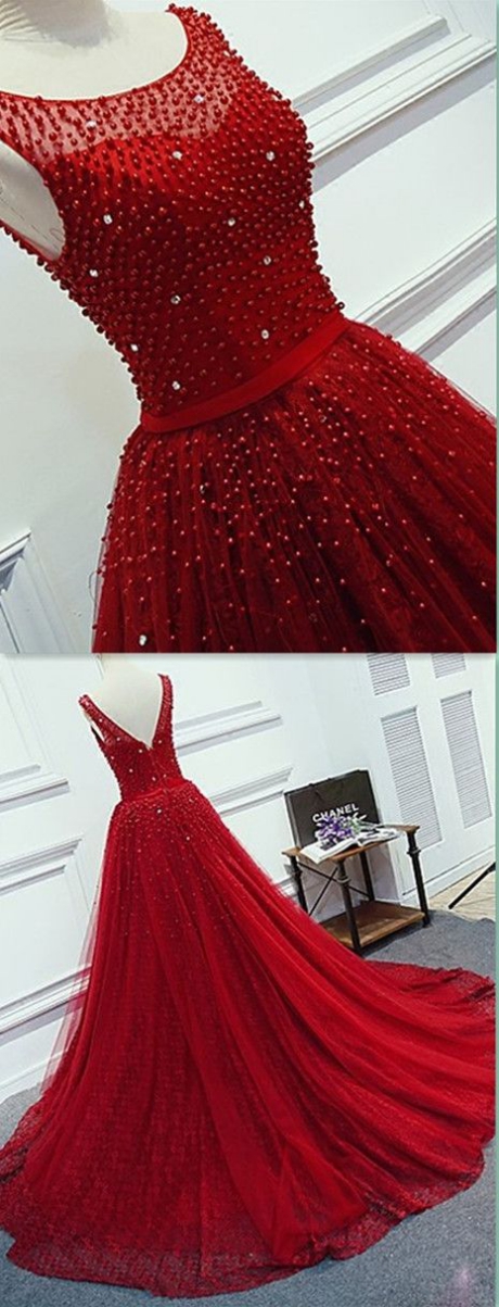 A-line Beading Prom Dress,long Prom Dresses,charming Prom Dresses,evening Dress Prom Gowns,red Formal Women Dress,prom Dress
