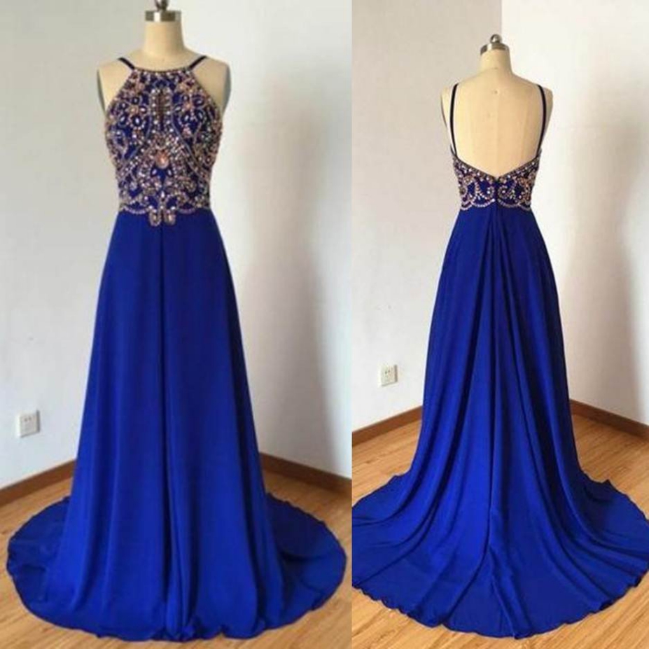 Gorgeous A line Strapless Pale Blue Chiffon Lace Beads Long Prom Dresses Formal Dress C4829